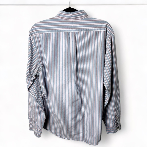 Ralph Lauren - Men’s Striped Custom Fit Buttoned Down Shirt - Sz. Lg - Picture 2 of 6